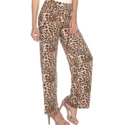 Women's Ruffle Sleeve Top and Animal Print Pant Set