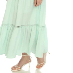 Women's Scoop Neck Tiered Maxi Dress