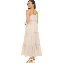 Women's Scoop Neck Tiered Maxi Dress