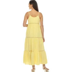 Women's Scoop Neck Tiered Maxi Dress