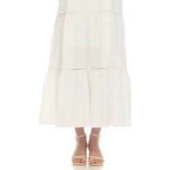 Women's Scoop Neck Tiered Maxi Dress - Plus