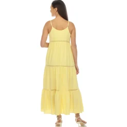 Women's Scoop Neck Tiered Maxi Dress - Plus