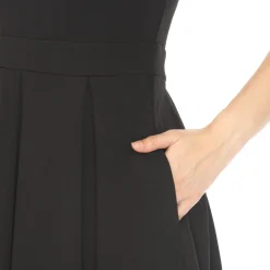 Women's Solid Fit and Flare Dress