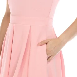 Women's Solid Fit and Flare Dress