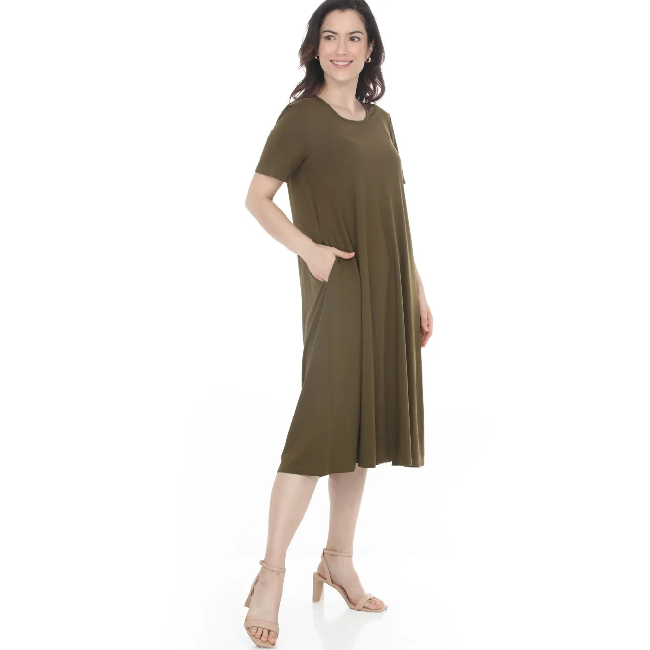Women's Tee Swing Midi Dress