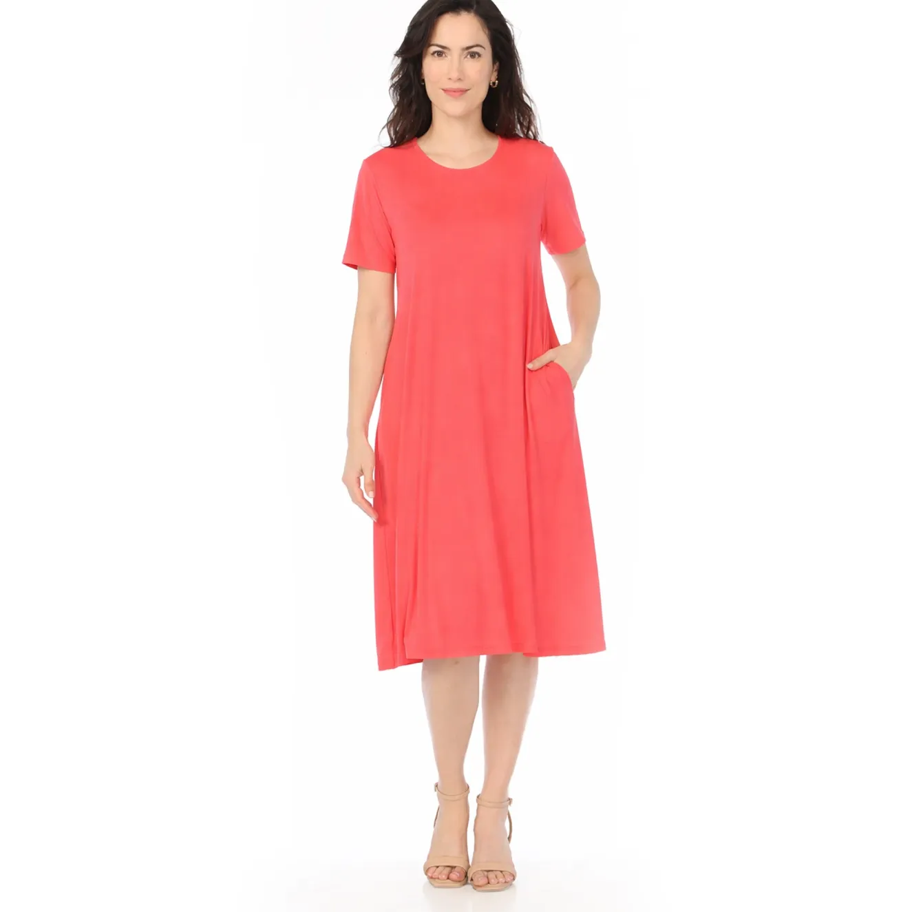 Women's Tee Swing Midi Dress