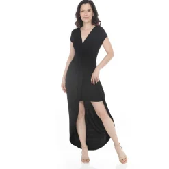 Women's Twist Front High Low Skirt Maxi Dress