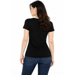 Women's V-Neck Front Tie Pullover Top